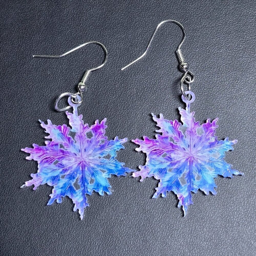 2/$15 Snowflake Dangle Earrings (NWOT) - Picture 3 of 4